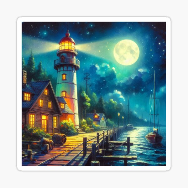 Item preview, Night Lighthouse designed and sold by Azrora.