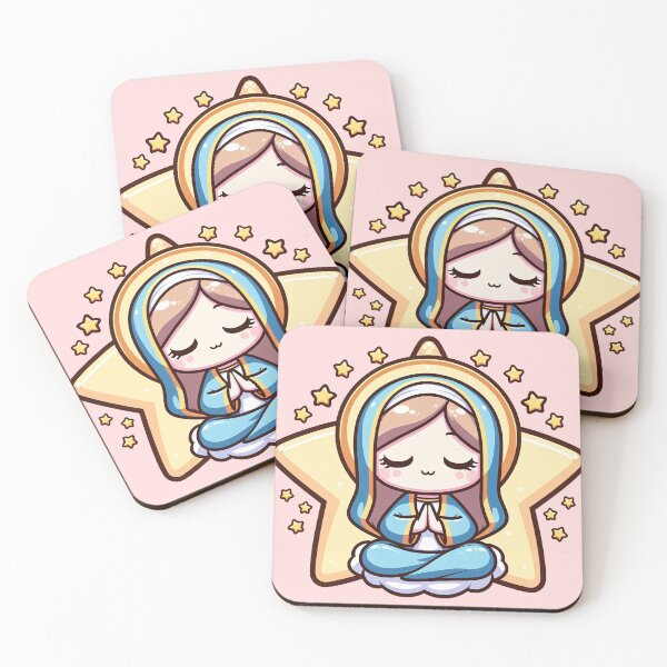 Item preview, Mary Meditating Cartoon designed and sold by PickledjoArt.