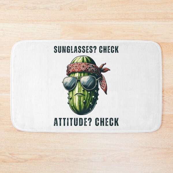 Item preview, Pickle With Sunglasses And Bandana Check Retro designed and sold by CosyTeal.