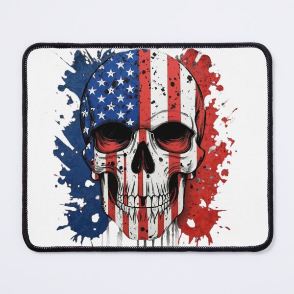 Item preview, American flag skull designed and sold by Creativedsigna.