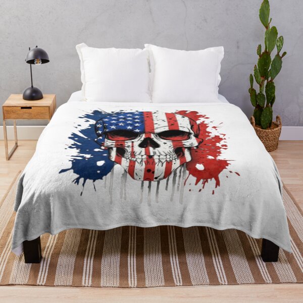 Item preview, American flag skull designed and sold by Creativedsigna.