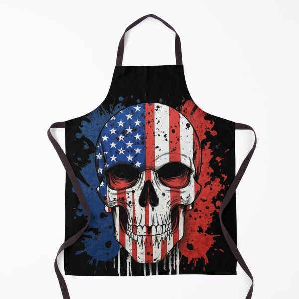 Item preview, American flag skull designed and sold by Creativedsigna.