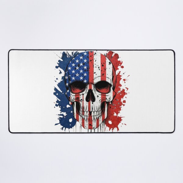 Item preview, American flag skull designed and sold by Creativedsigna.