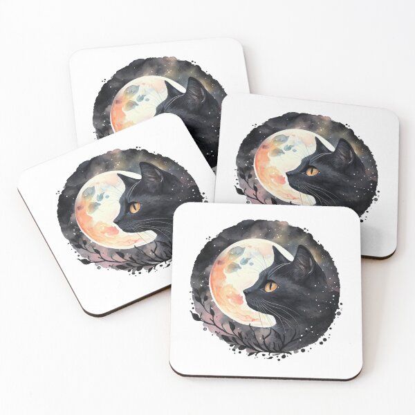 Item preview, Celestial Witchy Cat Floral Moon designed and sold by LionessLove.