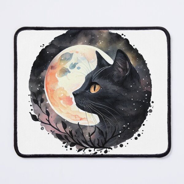 Item preview, Celestial Witchy Cat Floral Moon designed and sold by LionessLove.