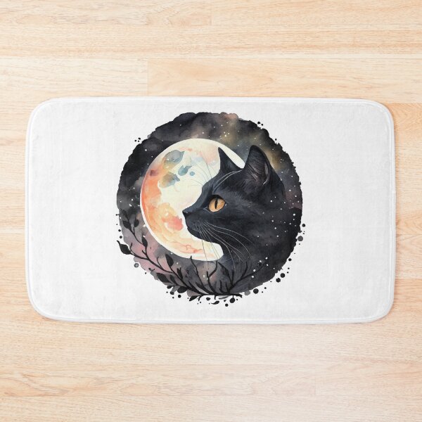 Item preview, Celestial Witchy Cat Floral Moon designed and sold by LionessLove.