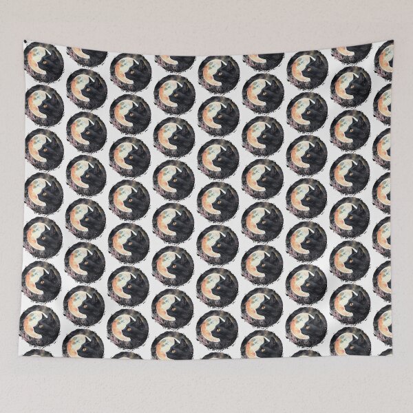 Item preview, Celestial Witchy Cat Floral Moon designed and sold by LionessLove.