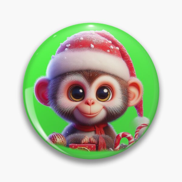 Item preview, Adorable Little Chritmas Monkey designed and sold by DigiDreamyArt.