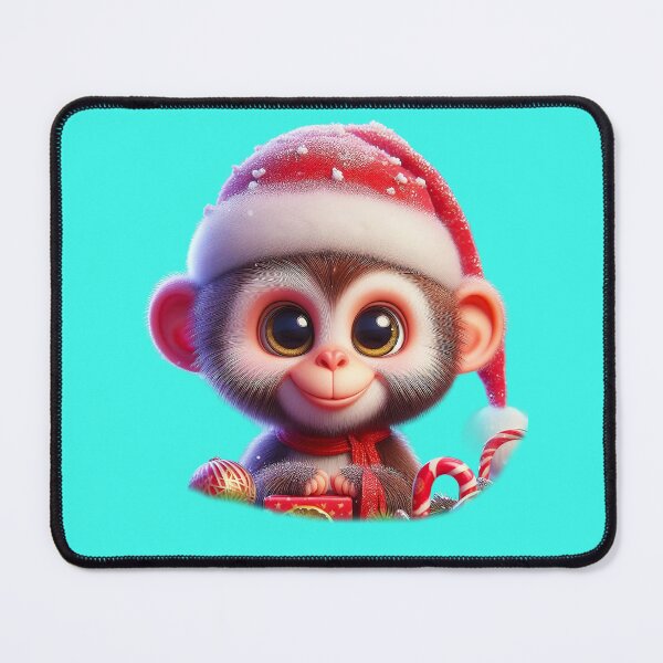 Item preview, Adorable Little Chritmas Monkey designed and sold by DigiDreamyArt.