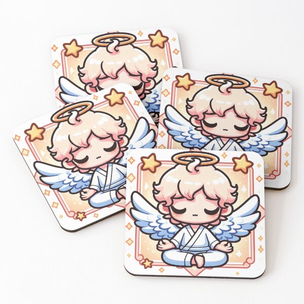 Item preview, Angel Meditating Cartoon designed and sold by PickledjoArt.