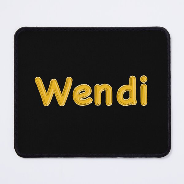 Item preview, Golden Balloon Wendi Name Label (Black) designed and sold by NormadWorld.