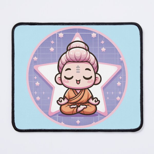 Item preview, Buddah Meditating Cartoon designed and sold by PickledjoArt.