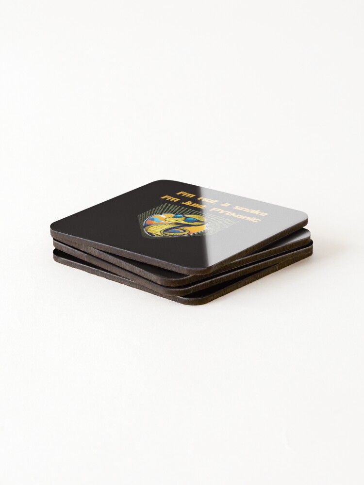 Thumbnail 4 of 5, Coasters (Set of 4), Python Coder designed and sold by t1n3333.