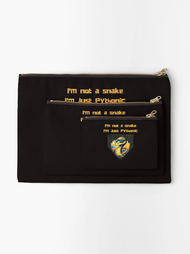 Thumbnail 2 of 4, Zipper Pouch, Python Coder designed and sold by t1n3333.