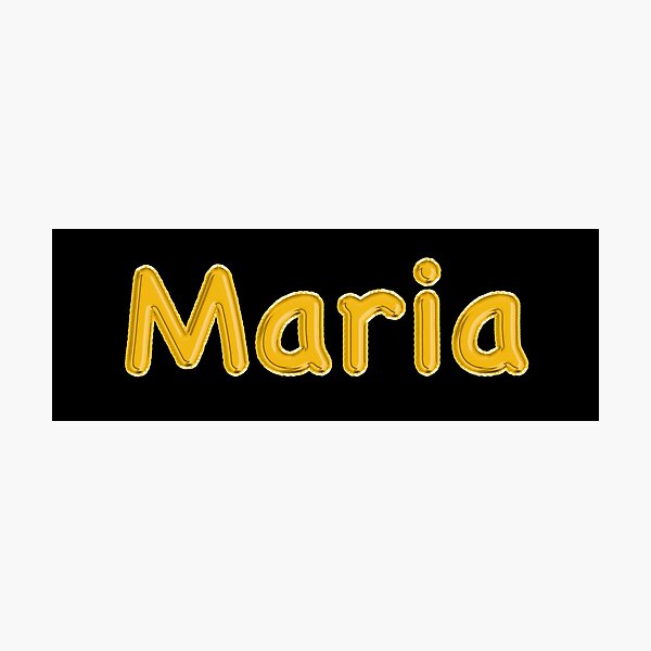 Item preview, Golden Balloon Maria Name Label (Black) designed and sold by NormadWorld.
