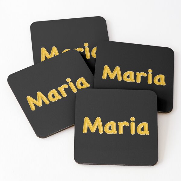 Item preview, Golden Balloon Maria Name Label (Black) designed and sold by NormadWorld.