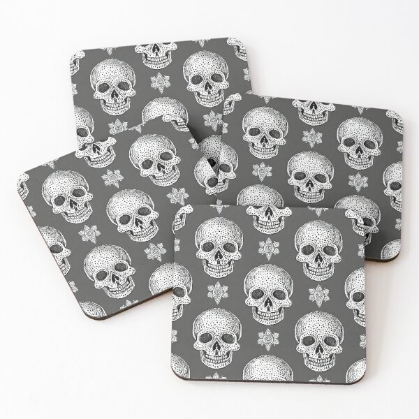 Item preview, Speckled Skull and Flowers Design Pattern designed and sold by ossiagraphics.