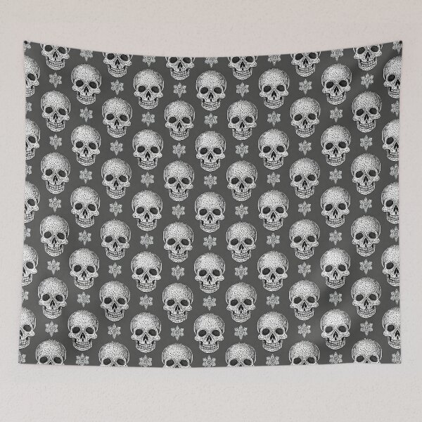 Item preview, Speckled Skull and Flowers Design Pattern designed and sold by ossiagraphics.