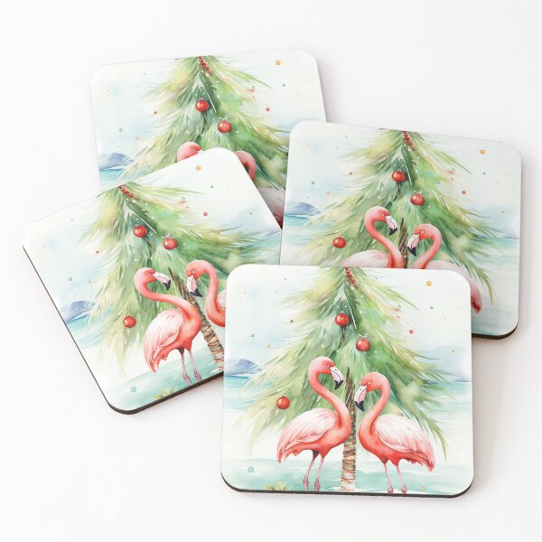 Artikelvorschau, Tropisches Flamingo-Weihnachten entworfen und verkauft von cute-animals99.