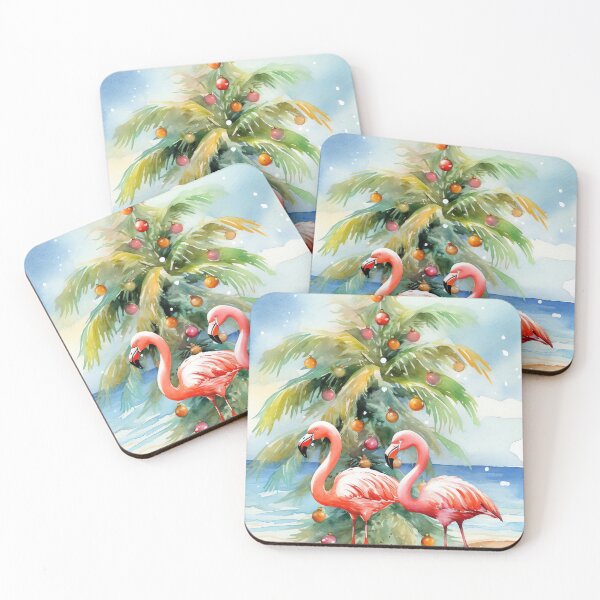Artikelvorschau, Tropisches Flamingo-Weihnachten entworfen und verkauft von cute-animals99.