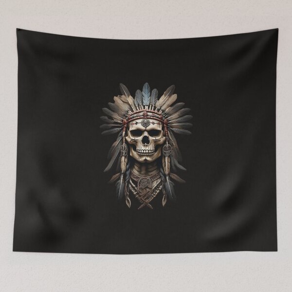 Item preview, American Indian beautiful skull designed and sold by Promarkets.