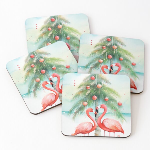 Item preview, Festive Flamingo Paradise designed and sold by cute-animals99.