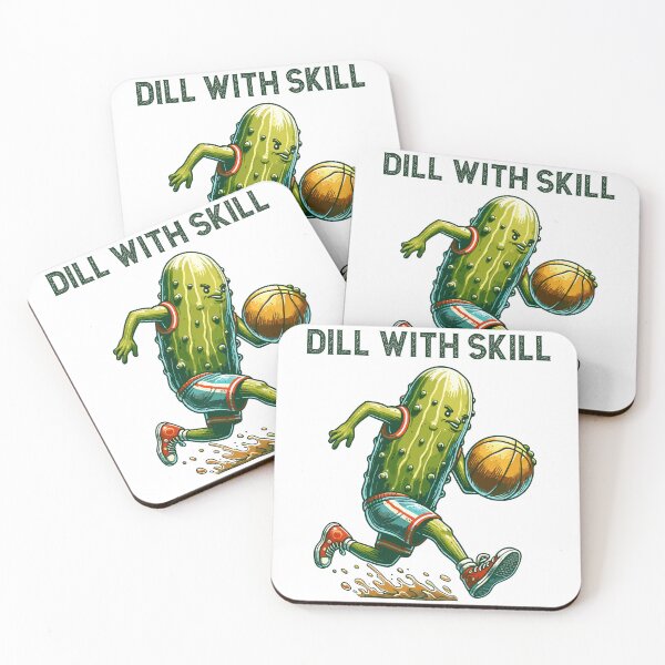 Item preview, Pickle Playing Basketball Dill With Skill designed and sold by CosyTeal.