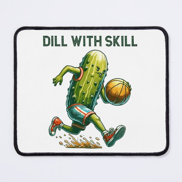 Item preview, Pickle Playing Basketball Dill With Skill designed and sold by CosyTeal.