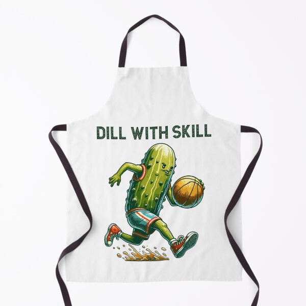 Item preview, Pickle Playing Basketball Dill With Skill designed and sold by CosyTeal.