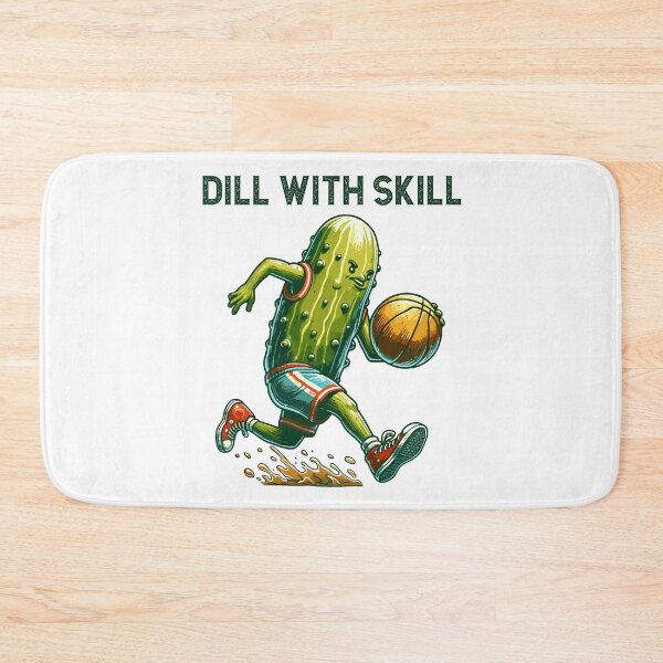 Item preview, Pickle Playing Basketball Dill With Skill designed and sold by CosyTeal.