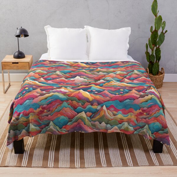Item preview, Pattern of colorful mountains designed and sold by CreativeSparkzz.