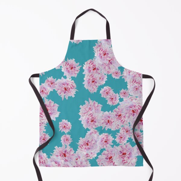 Item preview, sweet peony flower in blue background designed and sold by Carachuenni.