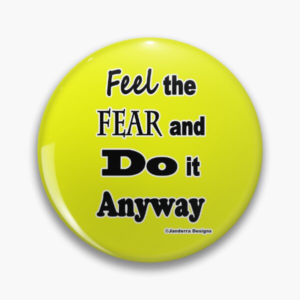 Item preview, Yellow Feel the fear and do it anyway designed and sold by JanderraDesigns.
