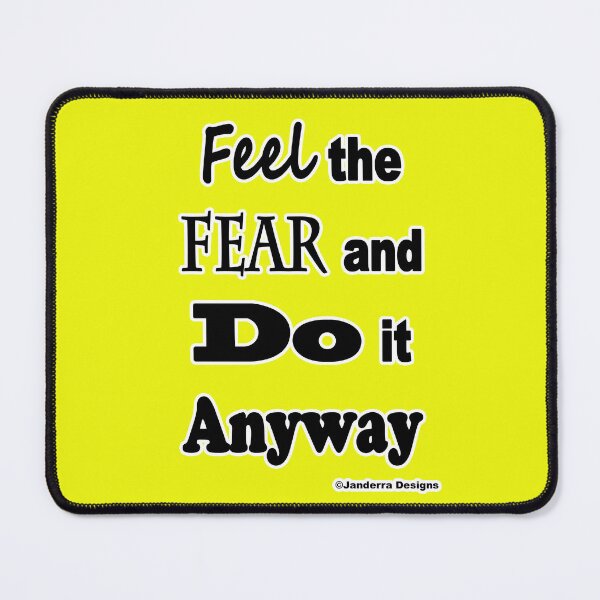 Item preview, Yellow Feel the fear and do it anyway designed and sold by JanderraDesigns.