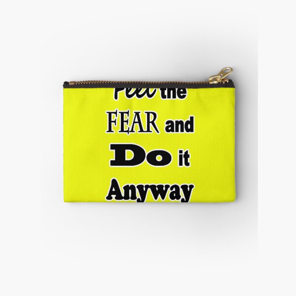 Item preview, Yellow Feel the fear and do it anyway designed and sold by JanderraDesigns.