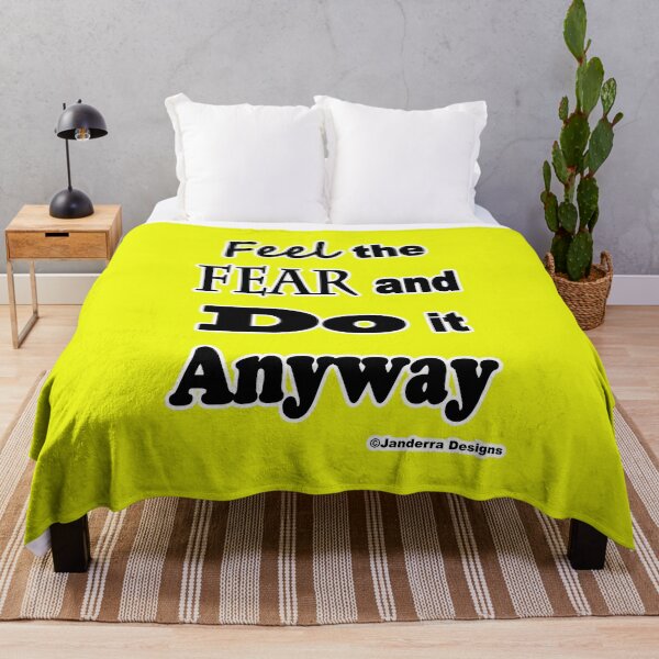 Item preview, Yellow Feel the fear and do it anyway designed and sold by JanderraDesigns.