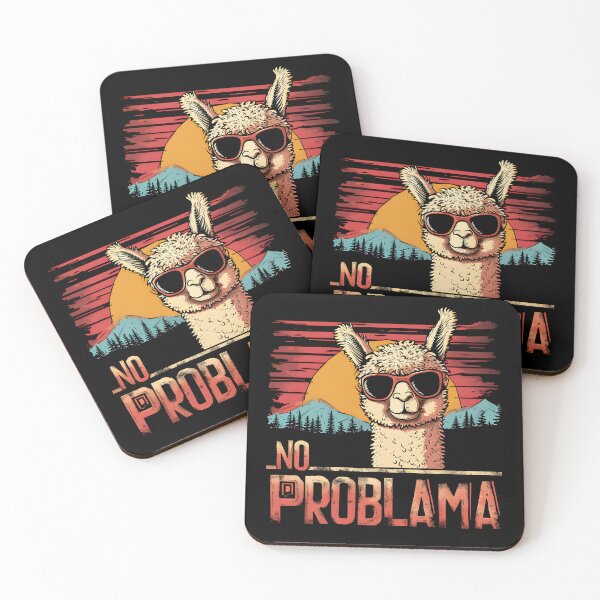 Item preview, Groovy Llama "No Problama" Retro T-Shirt designed and sold by tokyojeff.