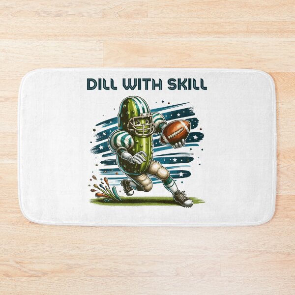 Item preview, Pickle Playing Football Dill With Skill designed and sold by CosyTeal.