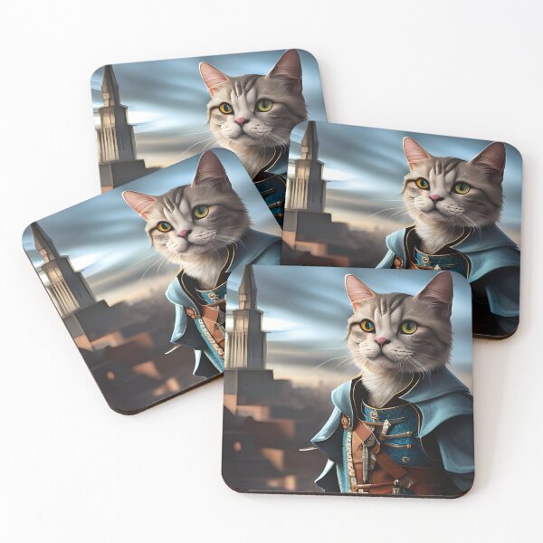 Item preview, A cat assassin in front of a city designed and sold by LordFalcon.