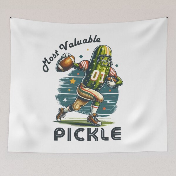 Item preview, Pickle Playing Football Mvp designed and sold by CosyTeal.