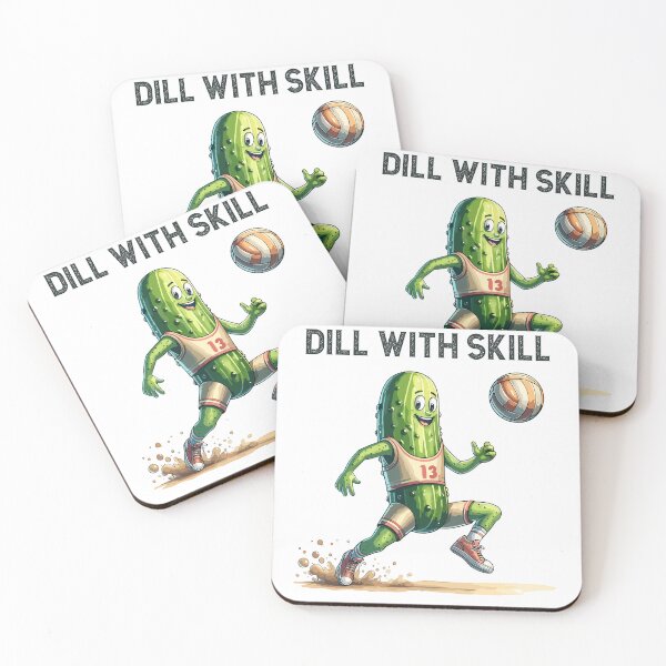 Item preview, Pickle Playing Volleyball Dill With Skill designed and sold by CosyTeal.