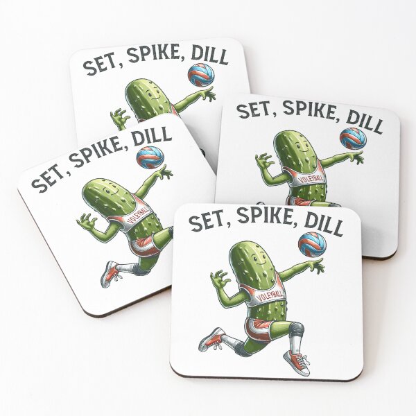 Item preview, Pickle Playing Volleyball Set Spike Dill designed and sold by CosyTeal.