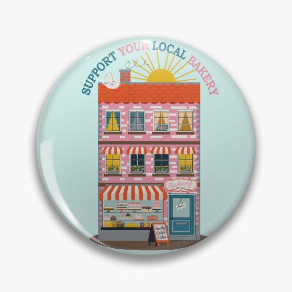 Artikelvorschau, UNTERSTÜTZEN SIE IHRE LOKALEN GESCHÄFTE | Retro-Bäckerei und Konditorei entworfen und verkauft von THE PRINTED SQUARE STUDIO.