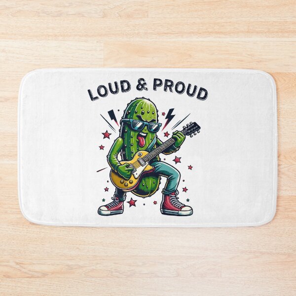 Item preview, Pickle Rock Star With Guitar Loud And Proud Rock Styled designed and sold by CosyTeal.