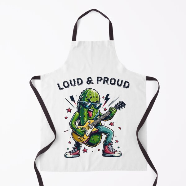 Item preview, Pickle Rock Star With Guitar Loud And Proud Rock Styled designed and sold by CosyTeal.