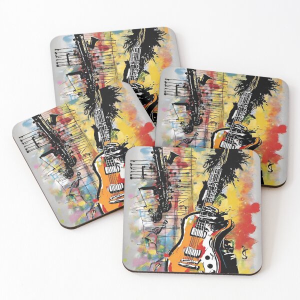 Item preview, "Rhythmic Fusion - Abstract Music Artwork" designed and sold by FanoloHandford.