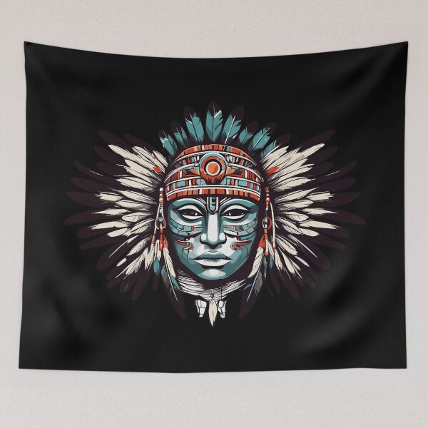 Item preview, Tribal Mask Illustration designed and sold by NordicBadger.