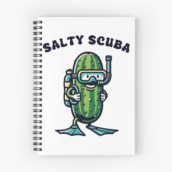 Item preview, Pickle Salty Scuba Diver Retro designed and sold by CosyTeal.