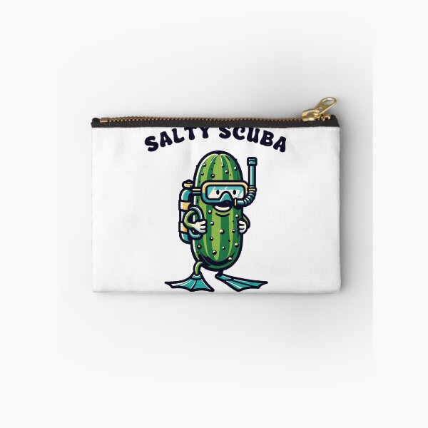 Item preview, Pickle Salty Scuba Diver Retro designed and sold by CosyTeal.