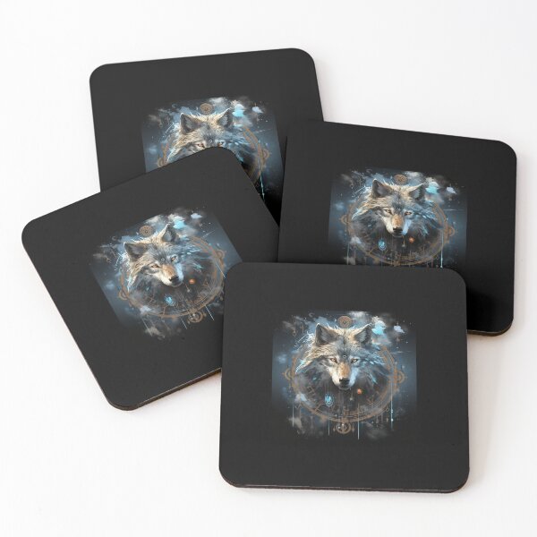 Item preview, Grey Wolf Spirit - Libra Star Sign designed and sold by Animaori.